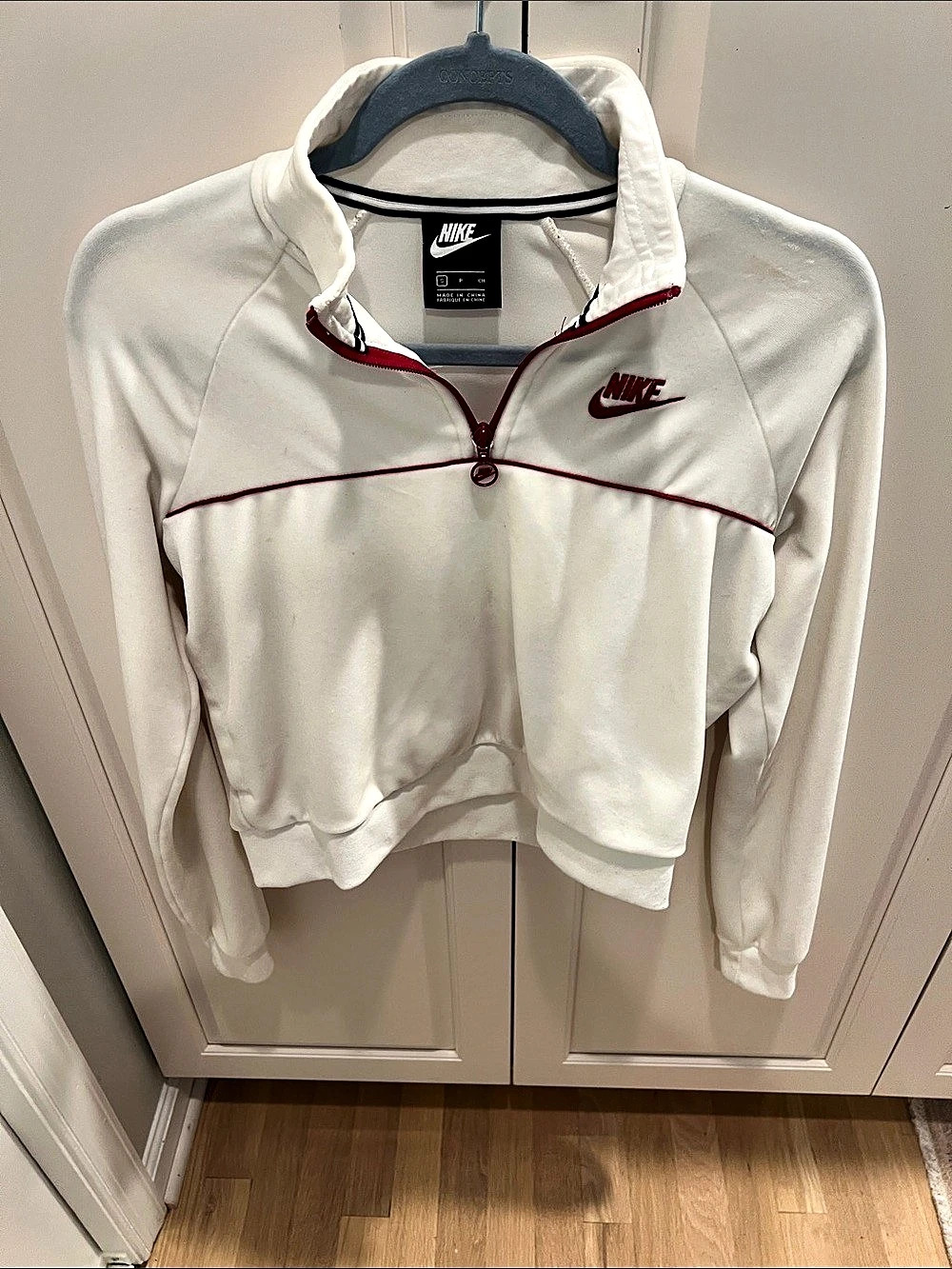 Nike Vintage Women'Small White & Red Half-Zip Jacket Size Small great style of 7